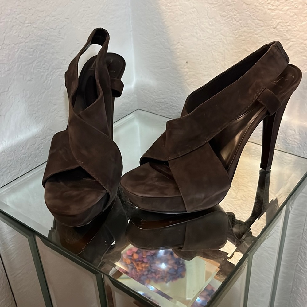 DVF-Diane Von Furstenberg Suede Platform heels